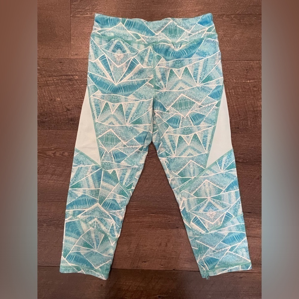 C9 by Champion Girls Blue Geometric Print Athletic Legging Pants Size L (10-12) - Picture 2 of 4